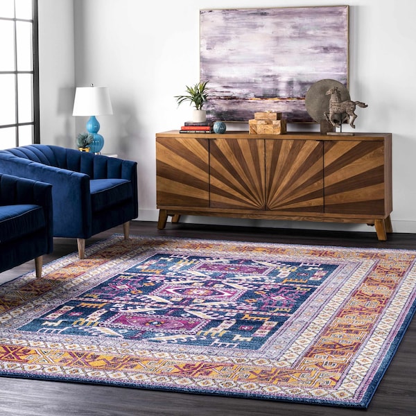 Nuloom Vintage Lorena Tribal Area Rug 5ft RZBD48A-S505 - main